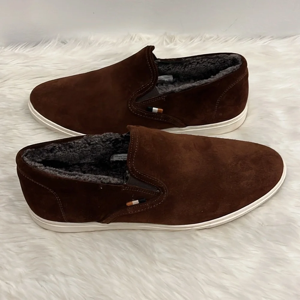 Allen Edmonds Courtside Slip-on Sneaker Brown Suede Men Size 10.5